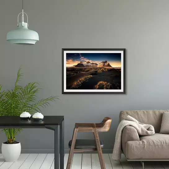 La corne de l'ouest Islande - affiche paysage