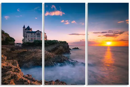 Souvenir de Biarritz - affiche paysage mer