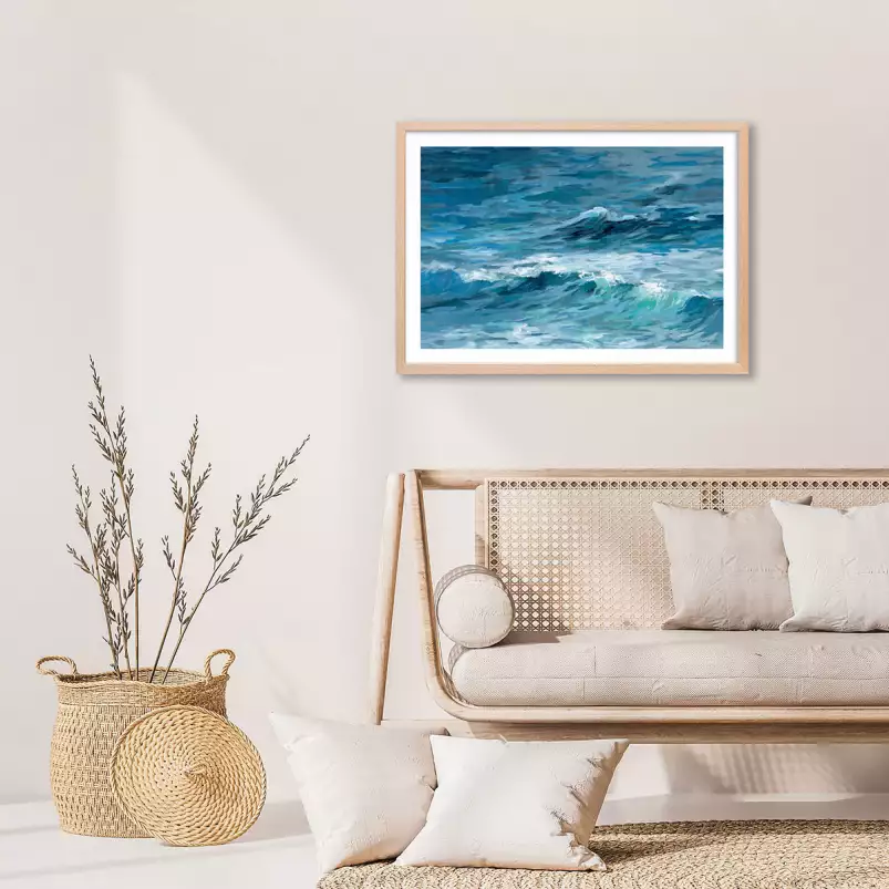 Clapot - affiche paysage mer