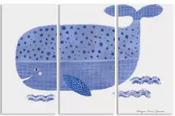 Baleine bleue - affiche enfants