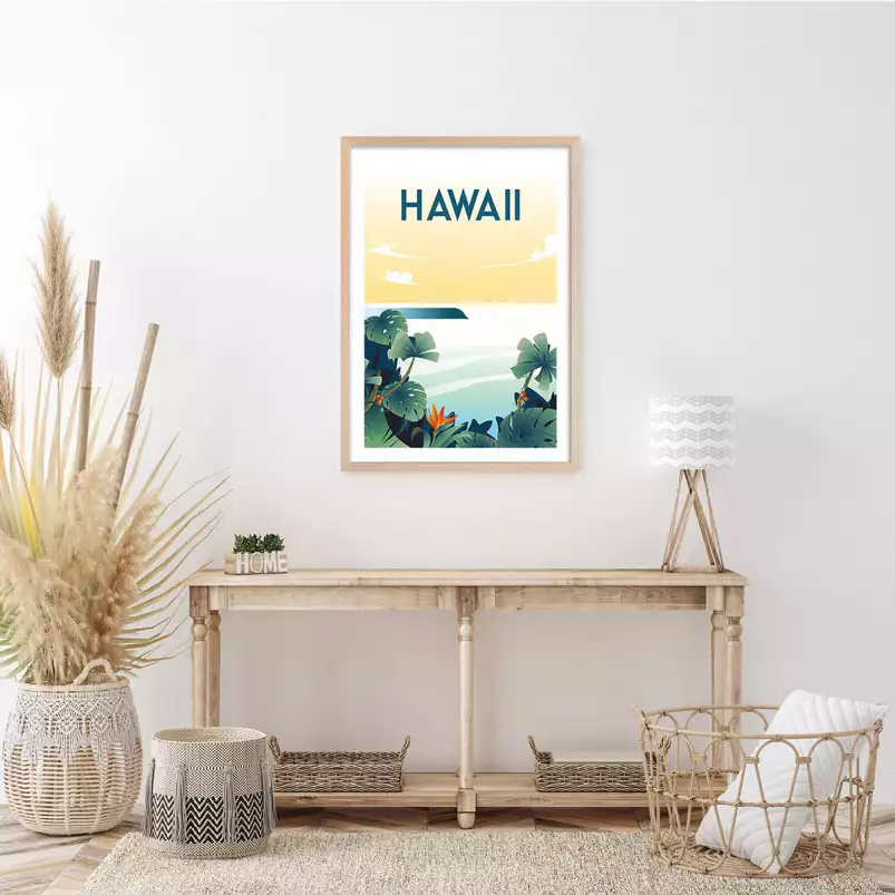 Hawaï - affiche monde