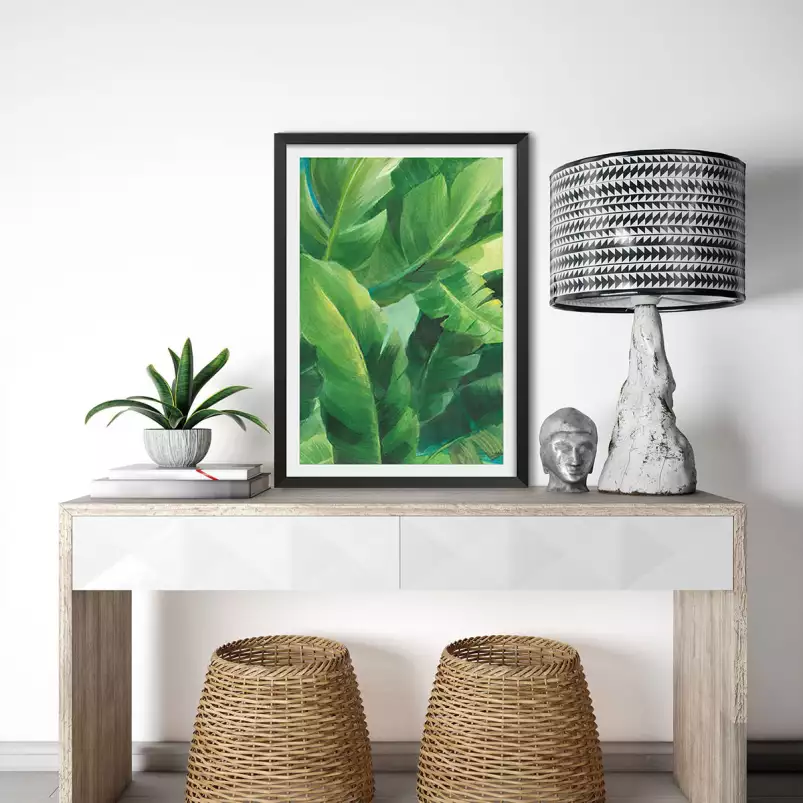 Palmiers des tropiques II - affiche botanique palmier