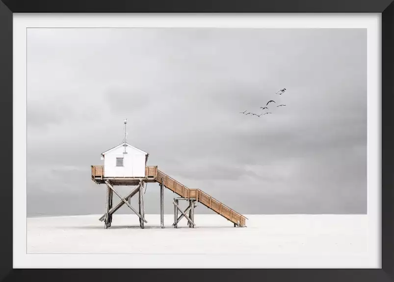 sur la plage - affiche bord de mer