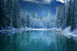 Terre d'hiver merveilleuse - affiche montagne