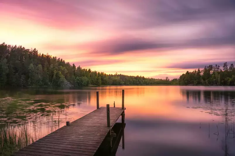 Lac rose - paysages d'été