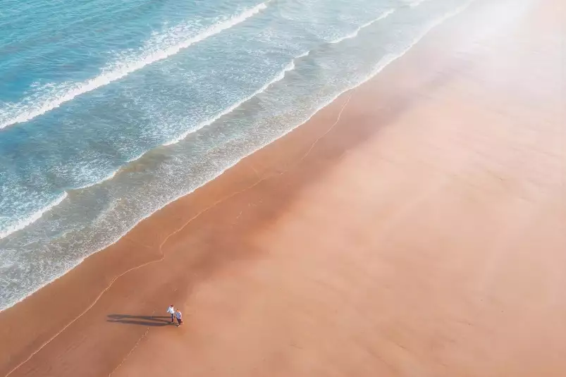 Promenade au bord de la mer - tableau de mer