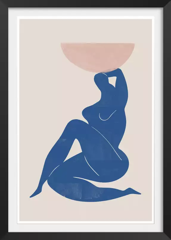 Femme au vase - affiche organique