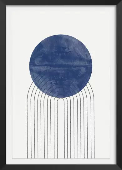Lune bleue - affiche organique