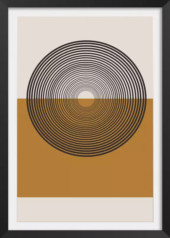 Roue retro - affiche geometrique