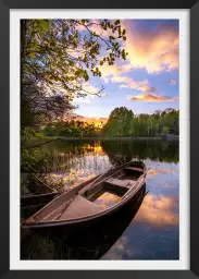 Reflet dans le bateau - affiche paysage