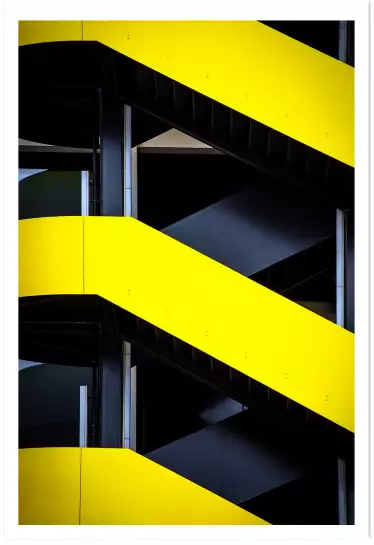 Escalier jaune - architecture poster