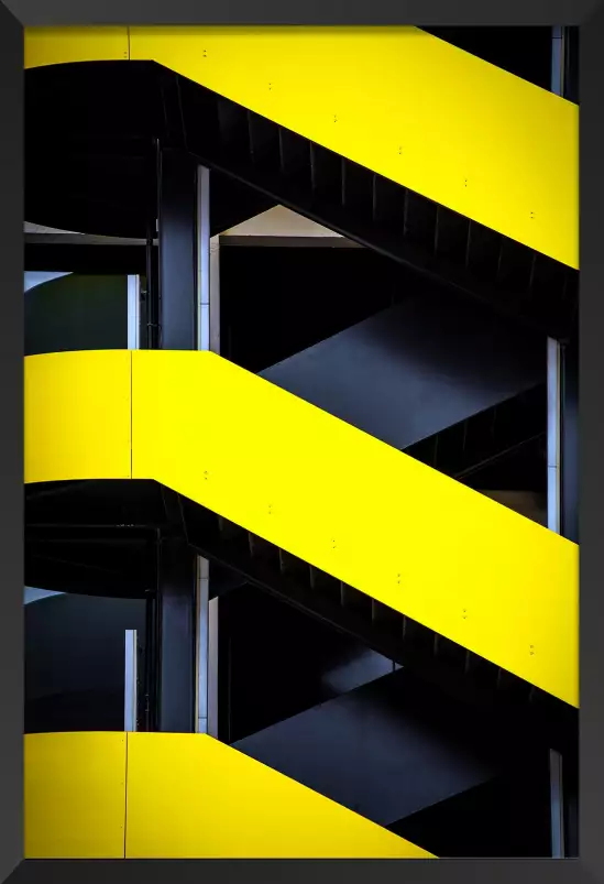 Escalier jaune - architecture poster