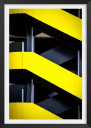 Escalier jaune - architecture poster