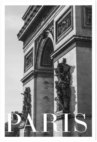 Paris arc de triomphe - affiche vintage paris