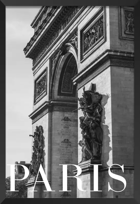 Paris arc de triomphe - affiche vintage paris