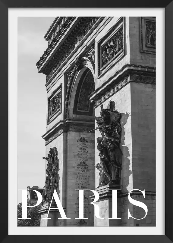 Paris arc de triomphe - affiche vintage paris