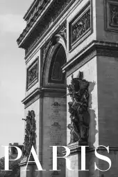 Paris arc de triomphe - affiche vintage paris