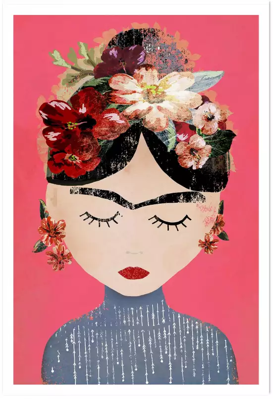 Frida rose - Affiches art