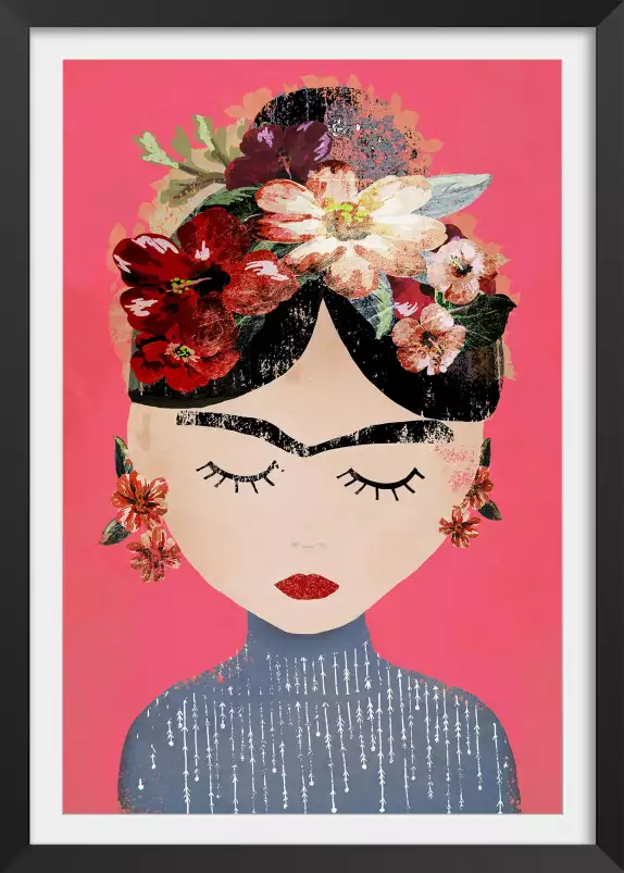 Frida rose - Affiches art