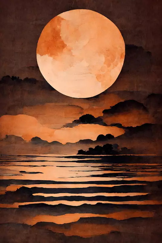 Pleine lune - paysage ciel