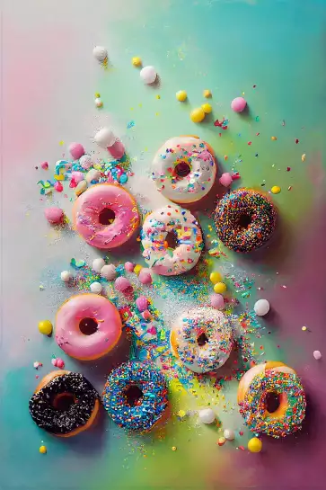 Delicieux donuts - affiche cuisine humour