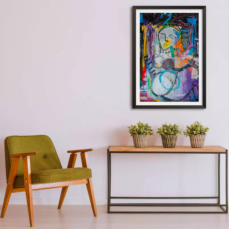 Abstraite odalisque - affiche d'art