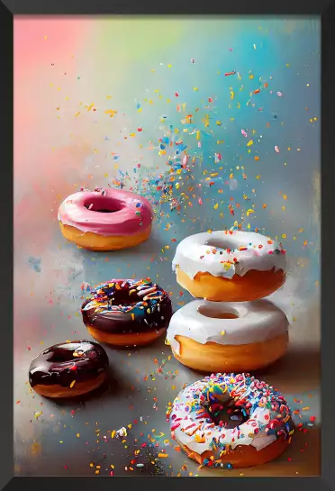 Yummy Donuts - affiche cuisine humour