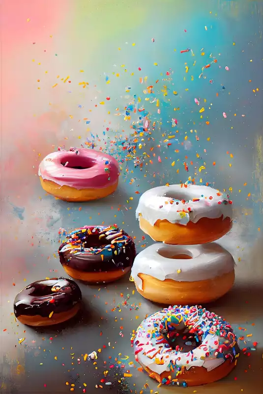 Yummy Donuts - affiche cuisine humour