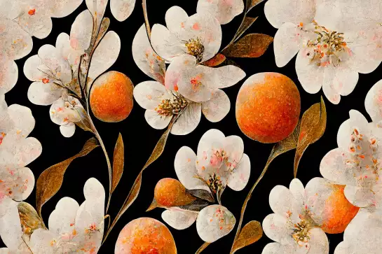 Oranges sauvages - poster fleur