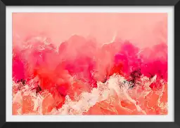 Vague rose - art abstrait