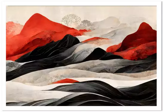 Montagnes Rouges - art abstrait