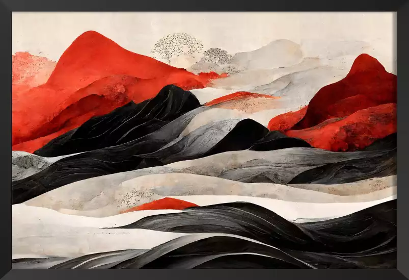 Montagnes Rouges - art abstrait