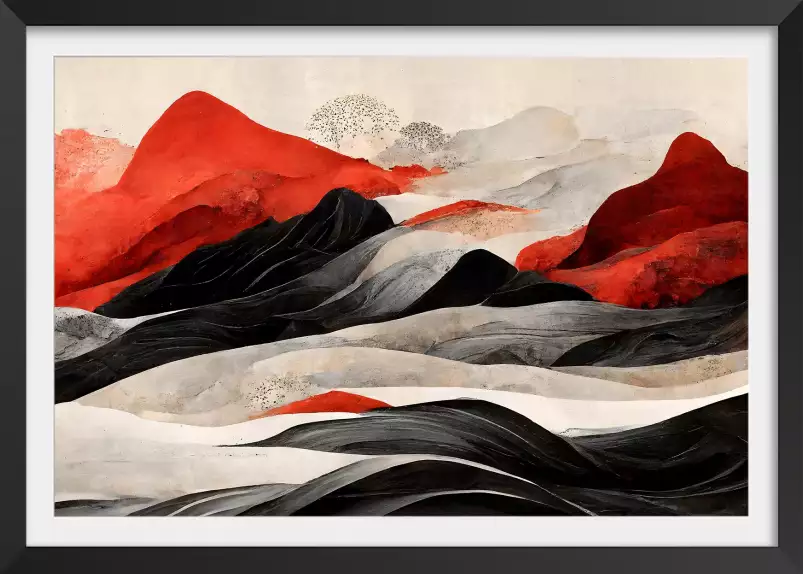 Montagnes Rouges - art abstrait