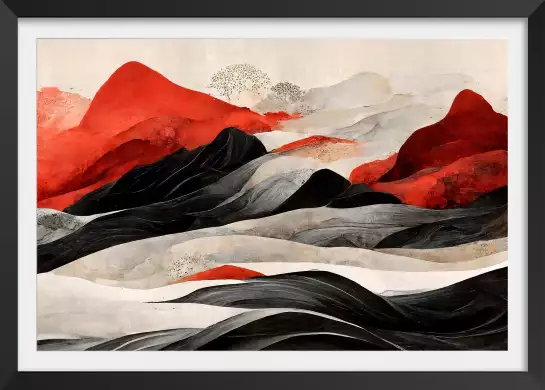 Montagnes Rouges - art abstrait