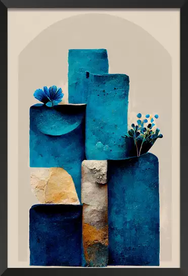 Mur bleu - Affiches art