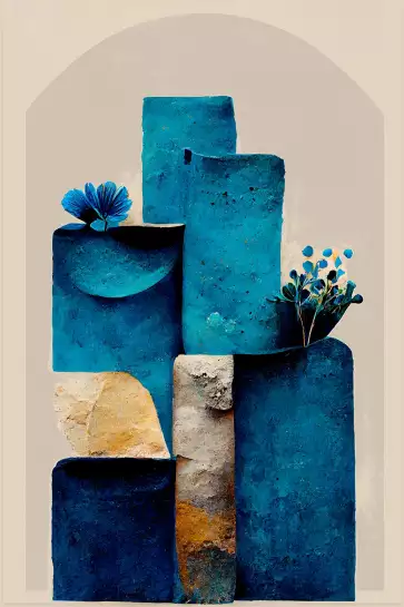 Mur bleu - Affiches art