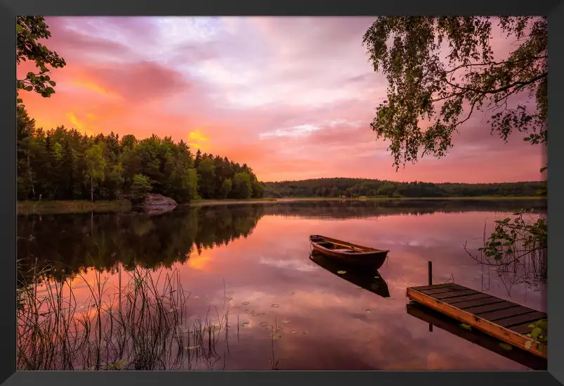 Lac coloré - affiche nature