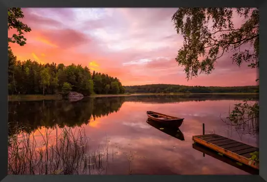 Lac coloré - affiche nature