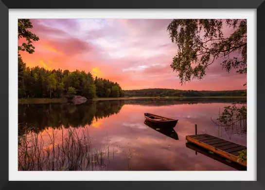 Lac coloré - affiche nature