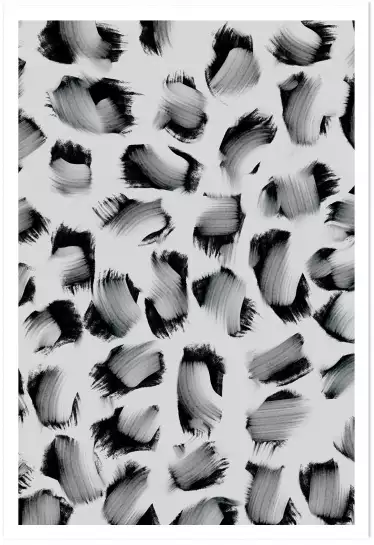Traits en noir et blanc - affiche art geometrique