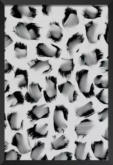 Traits en noir et blanc - affiche art geometrique