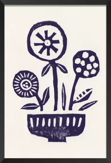 Fleurs indigènes - affiche botanique vintage