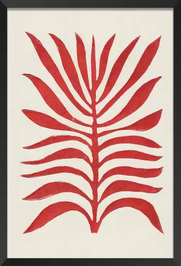 Lino branche rouge - affiche vintage scandinave
