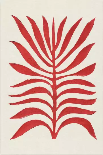 Lino branche rouge - affiche vintage scandinave