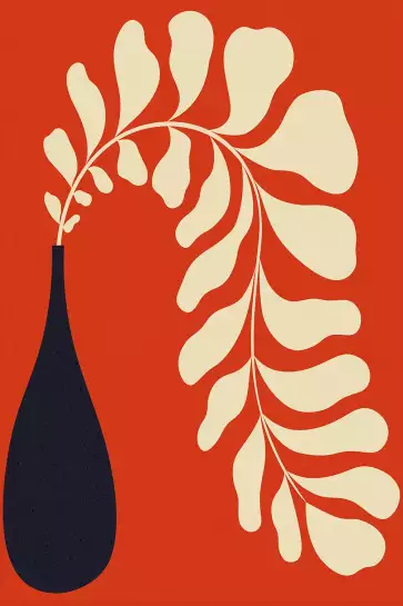 Plante tombante - affiche vintage scandinave