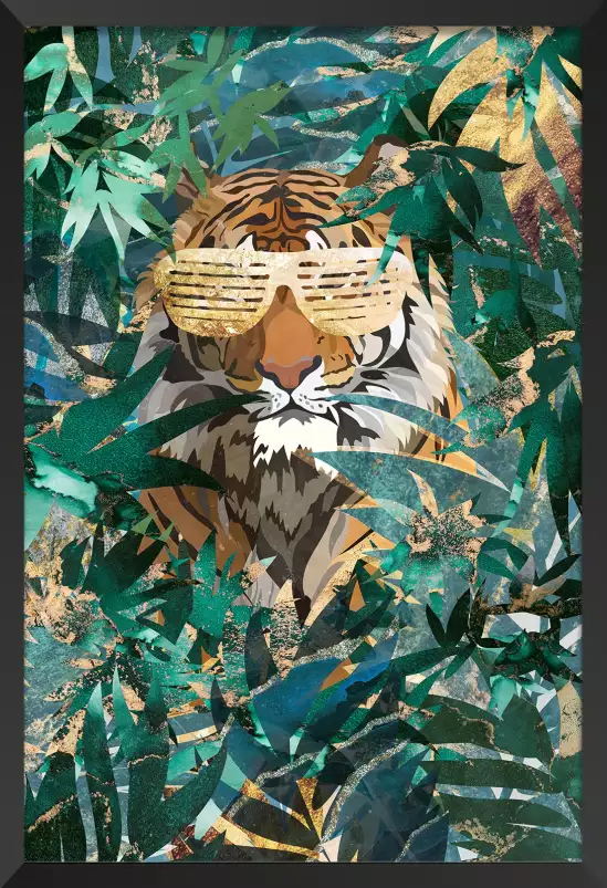 Tiger in the jungle - affiche tigre