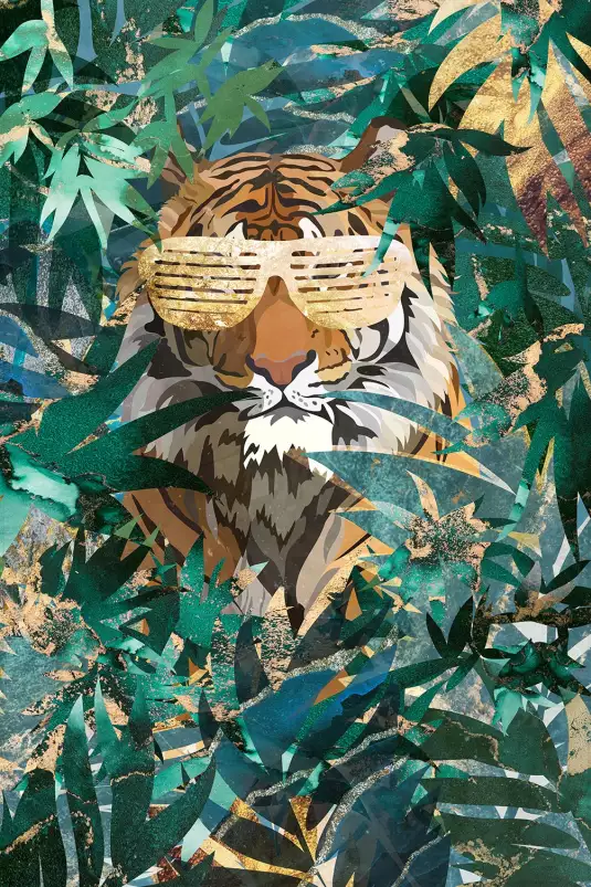 Tiger in the jungle - affiche tigre