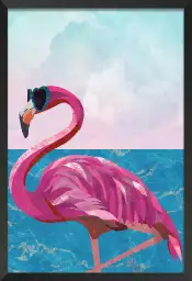 Flamingo - affiche oiseaux tropicaux