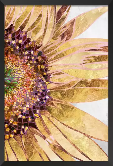 Golden sunflower - affiche de fleurs