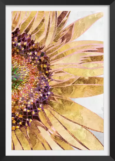 Golden sunflower - affiche de fleurs